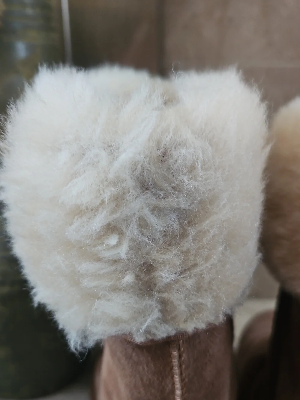 UGG Chestnut Suede Shearling Cuff Winter Boots